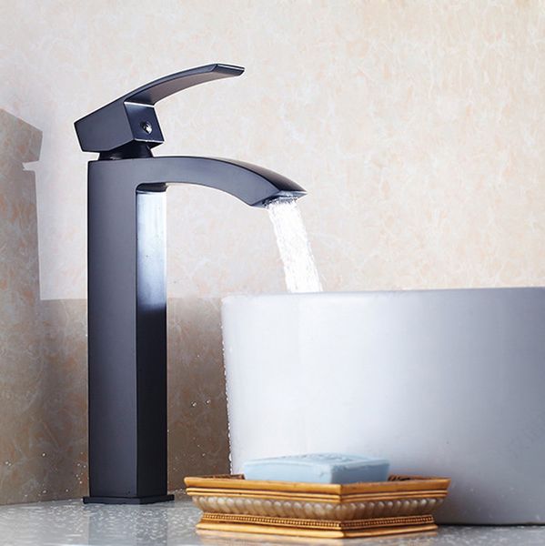 

the heightening vessel sink tap with traditional centerset ceramic valve/ square water tap with pure brass two color