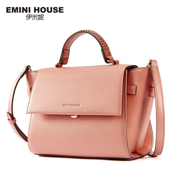 

wholesale- emini house stylish knitting handle shoulder bag split leather crossbody bags for women handbags women bags