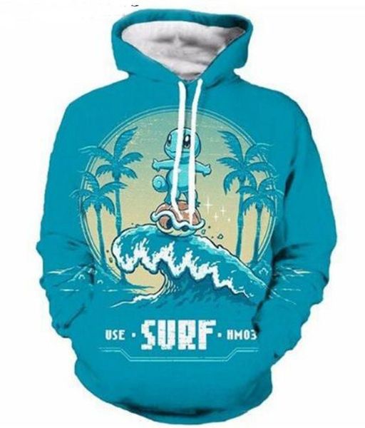 

новейа мода женин / мђжин импаине squirtle palm tree мене 3d пеан поведн Black