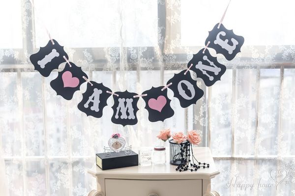 

i am one banner for boy - first birthday decorations - 1st birthday