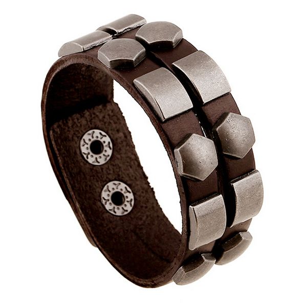 

wholesale- rivet leather bracelet cuff bracelets men's bracelet, White