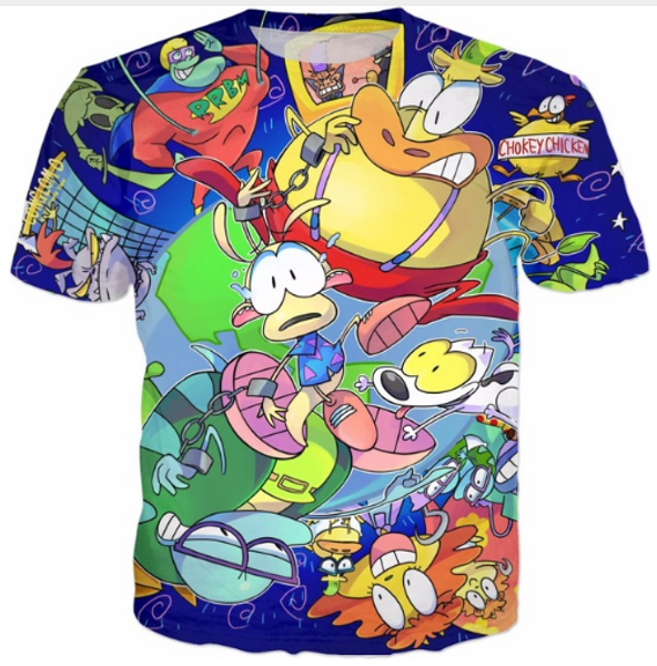 

новейшая мода мужская / женская rockos современная жизнь футболка летний стиль смешно унисекс 3d печати повседневная футболка aa342, White;black