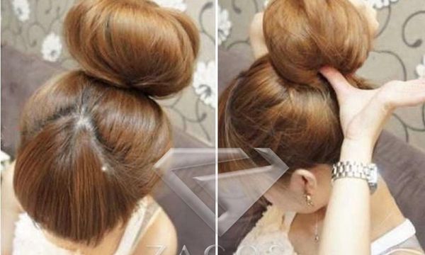 Fashion Women Synthetic Fiber Donut Ring Hair Bun Extension Hair