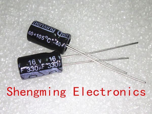 

оптовая продажа-100pcs 330uf 16v 6x12mm алюминиевые электролитические конденсаторы