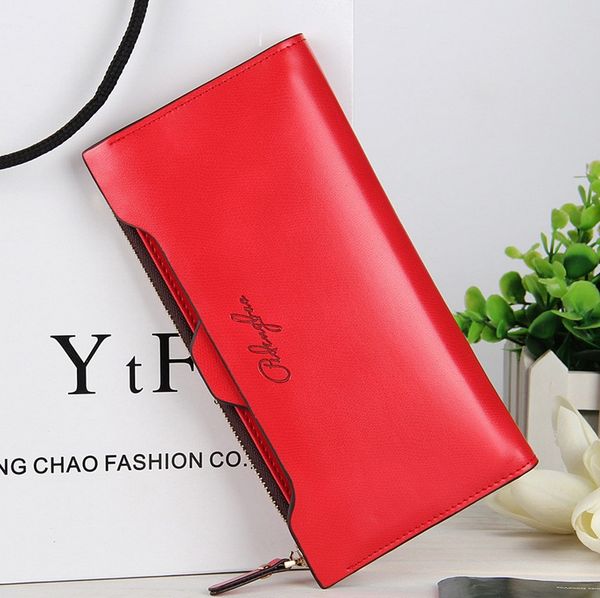 

wholesale- new arrival leather women's wallets lady messenger bag design wallet change purse for lady wallets nsp836-3, Red;black