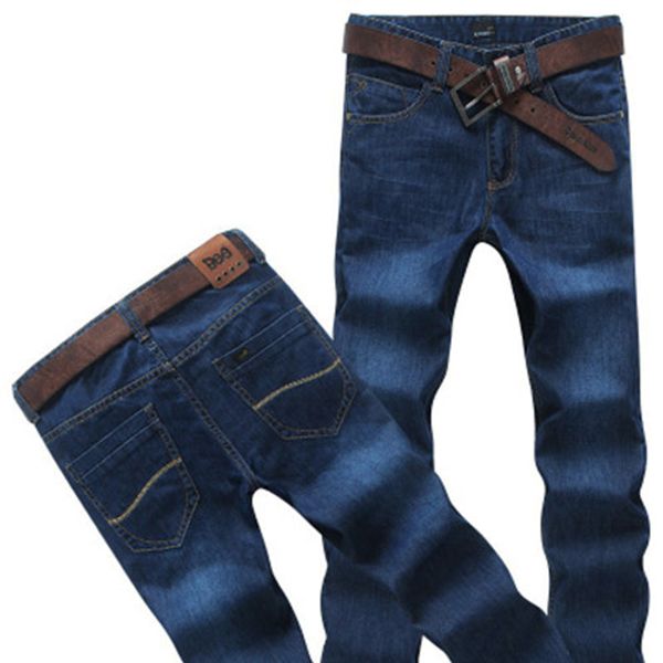 

wholesale-male straight long trousers loose men's jeans male plus size loose thin casual pant size 28-50 for weight 150kg, Blue