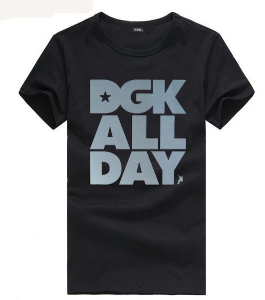 

kk625612 s-5xl new casual dgk hip hop cotton blend t-shirts mens short sleeve shirts fashion tee, White;black