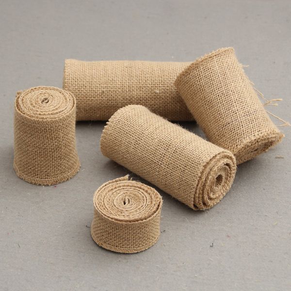 

10 meters 5cm/10cm/15cm width jute table runner burlap fabric for burlap chair sashes burlap ribbon hessian diy supply