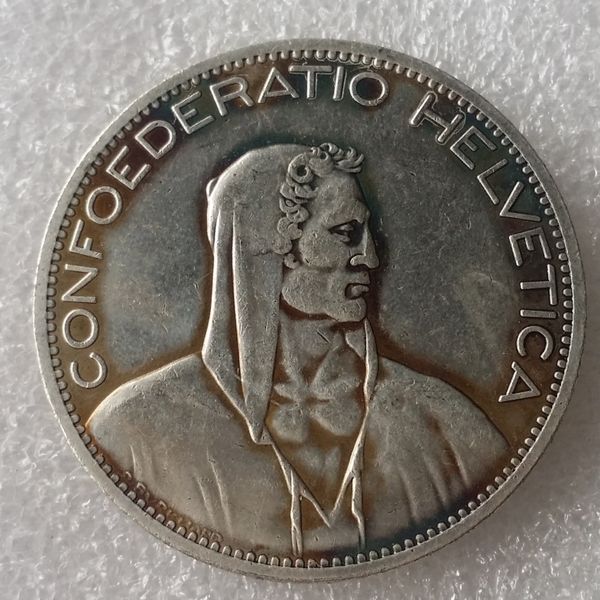 

1922 Швейцария (Конфедерация) Серебро 5 франков (5 франков) Диаметр монеты: 37 мм