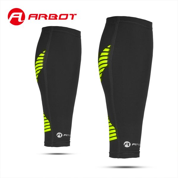 

wholesale- arbot compression calf sleeve for basketball volleyball men support calf elastic sports wrap guard shin leg sleeve protector, Black