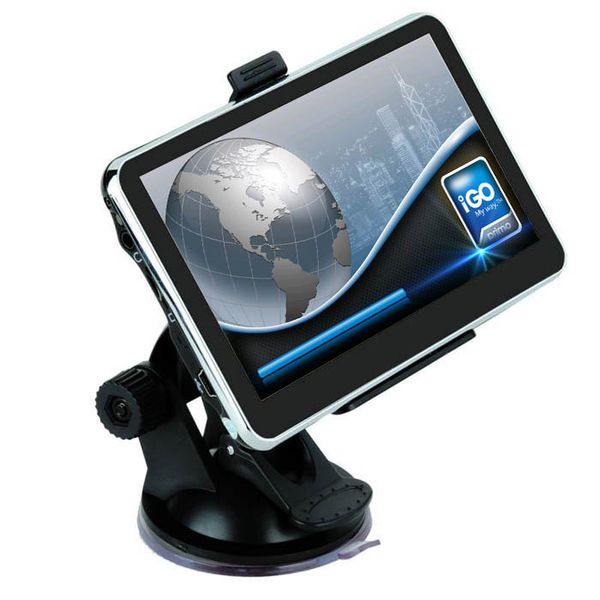 

5 inch/4.3 inch car gps navigation multilingual truck navigator 800mhz 8gb igo primo 3d maps bluetooth fm avin functions
