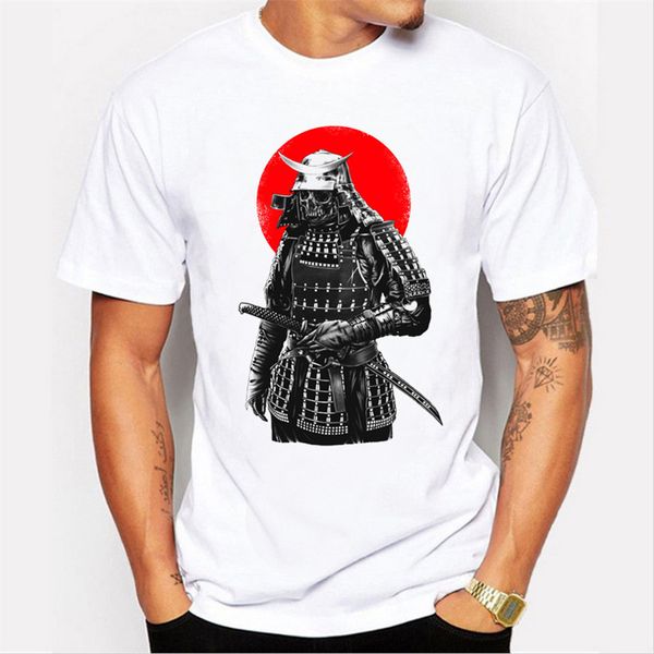 maglietta da guerriero samurai a maniche corte moda uomo harajuku magliette divertenti hipster top cool