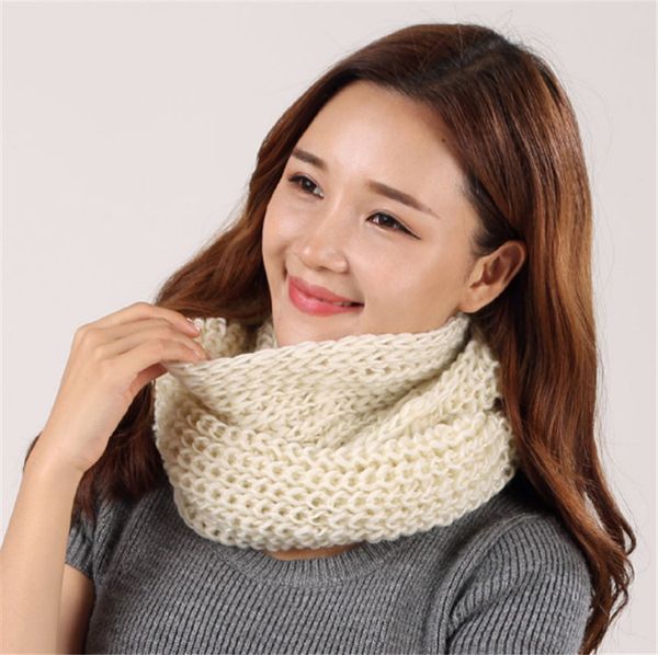 

2017 fashion new winter scarf knitted scarves collar neck warmer woman's crochet loop women scarves for lady, Blue;gray