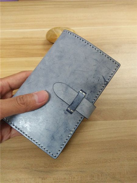 

handmade wallet gift for boyfriend personalized environmental protection leather wallet mens leather purse card holder blue leather wallet, Red;black