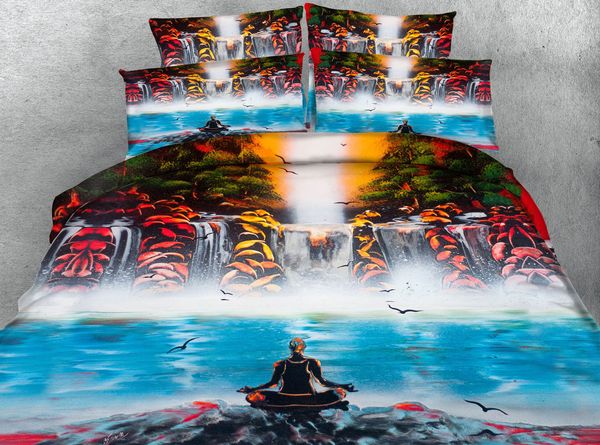 3d Water Fall Bedding Sets Ocean Bedspreads People Dovet Cover Set