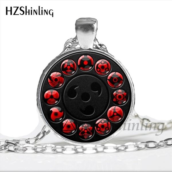 Wholesale New Glass Naruto Shippuden Pendant Necklace Round Naruto Sharingan Eye Chain Necklaces Vintage Jewelry For Women Ns 00782 Pendant Necklaces