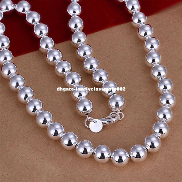 

New Listing Hot selling silver plated 10MM hollow beads Necklace Fashion trends Jewelry Gifts