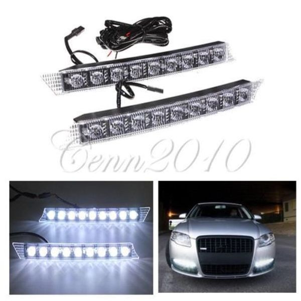 

2x 9led для audi style дневного света противотуманной фары drl супер белый бар водонепроницаемый для lexus gs350 для bmw e90 92