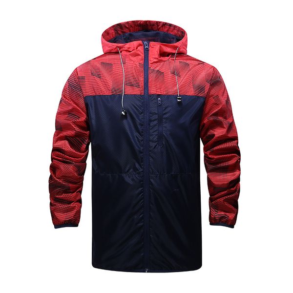 

wholesale- spring and fall men's windbreaker casual jacket zipper cardigan men stitching hooded jacket men sportswear coat ing, Black;brown