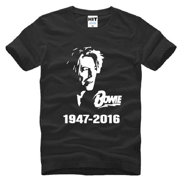 

new david bowie t shirts men cotton short sleeve rip in memory rock men's t-shirt summer male music hip hop tee shirts hot, White;black