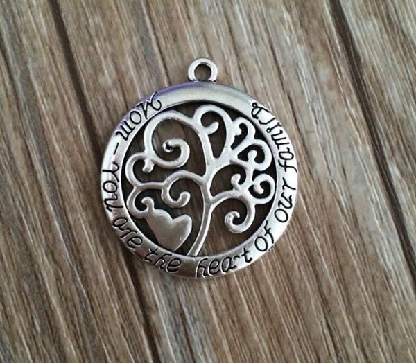 

100pcs 32x28.5mm antique silver hollow tree beaded alloy charm metal hole beads dangle fit european bracelets 2017 charms style, Bronze;silver