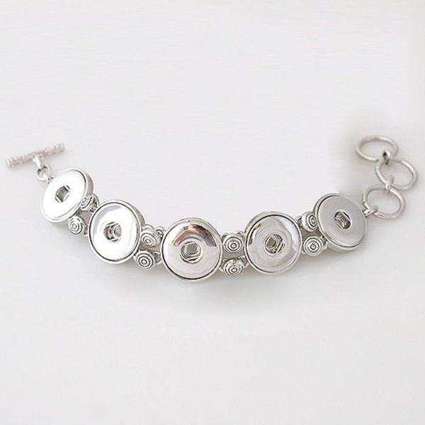 

Металлический браслет-оснастка Partnerbeads, высокое качество, бижутерия на кнопке Fit, 2