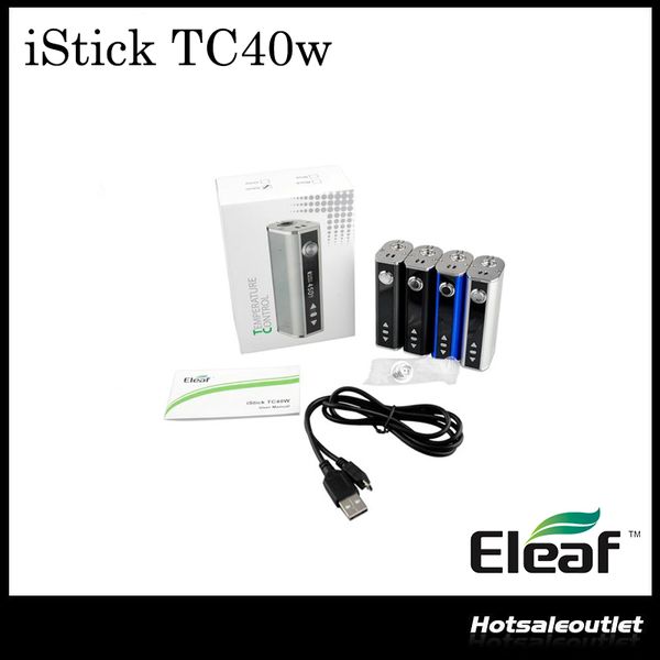 

Подлинный Eleaf iSmoka iStick 40w TC полный комплект iStick 40W TC Mod 2600mAh емкость с функцией контроля температуры 100% оригинал