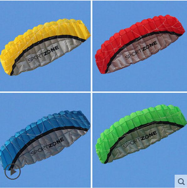 

kitesurfing kite 2.5m dual line 4 colors parafoil parachute sports beach kite easy to giant fly kite for surfing
