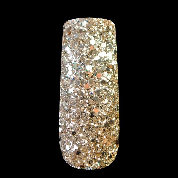 

wholesale-nail art glitter powder tyrant gold hexagonal sequins powder dust mix size nail glitter powder flash acrylic manicure nail 265, Silver;gold