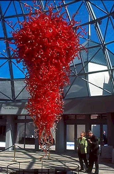 

100% mouth blown borosilicate new arrival 100% handmade red color murano glass chandelier modern luxury large pendant lamps