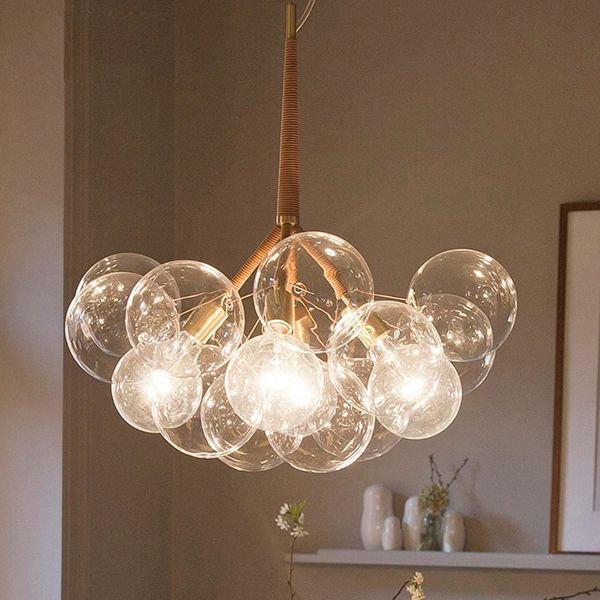 

3 4 6 lights led bubble pendant lamp clear glass celing lamp chandelier ing