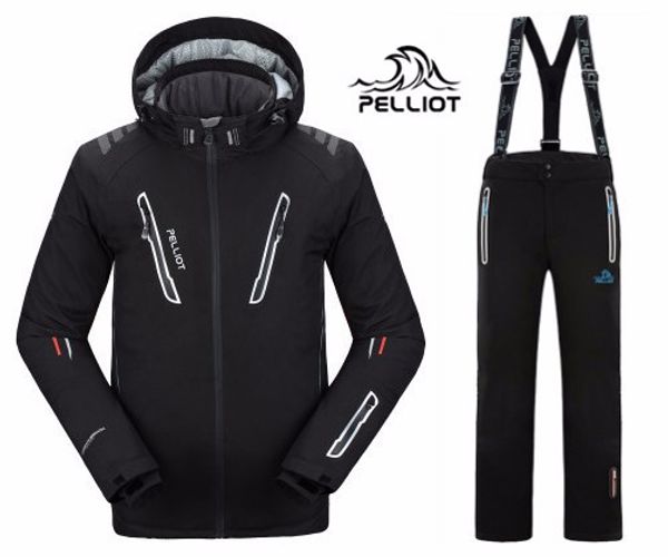 

pelliot ski suit jacket + waterproof, breathable pants men super warm jacket, wear-resisting anti-wrinkle breathable