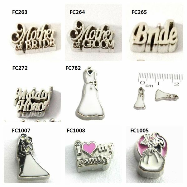 

Бесплатная доставка Несколько вариантов Свадебные серии плавающие брелоки 10 шт.