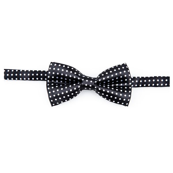 

novelty mens bowtie wedding necktie black+white dot, Red;brown
