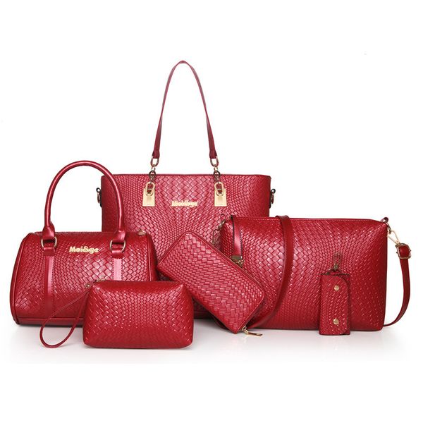 

2017 new euramerican fashion shoulder bags for women messenger bags totes purse key bag handbags brands names 6pcs set lash package 1220#