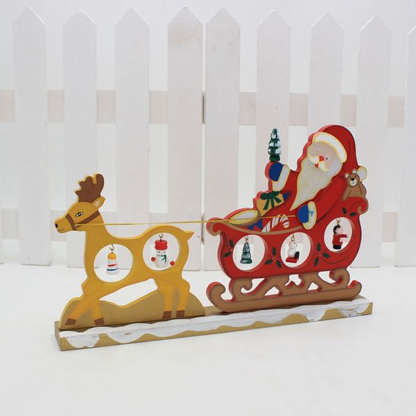 

wholesale- wood crafts gifts christmas figurines for home office table christmas decoration new year adornos navidad 2016 enfeite de natal