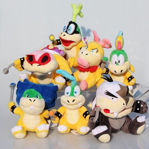 

wholesale-7pcs/lot super mario koopalings plush toys wendy larry iggy ludwig roy morton lemmy koopa plush toys stuffed doll