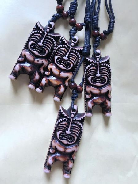

12 pcs yqtdmy rock carved totem fashion handmade design necklace, Silver