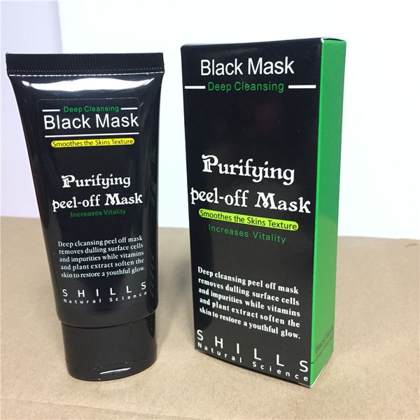 

black suction mask anti-aging 50ml shills deep cleansing purifying peel off black face mask remove blackhead peel masks