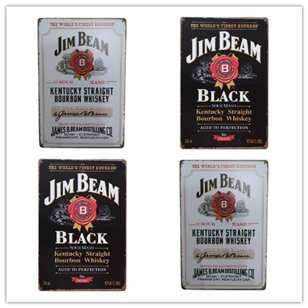 

black whiskey retro rustic tin metal sign wall decor vintage tin poster cafe shop bar home decor