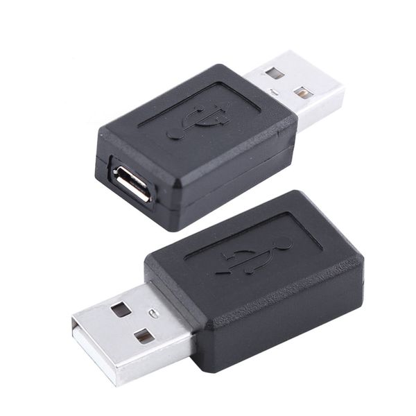 Freeshipping 10 pçs / lote USB 2.0 Macho para Fêmea Micro USB Mini Adaptador Conversor de Dados Plug Alta Velocidade