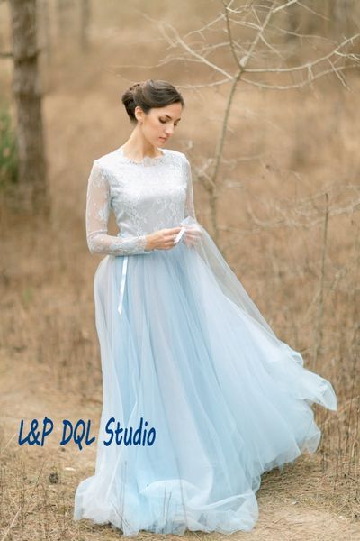 

bohemian wedding dresses lace long sleeves zipper back sweep train long bridal gowns country wedding dresses custom made, White