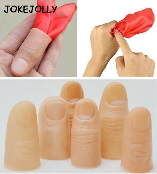 

10шт Поддельный Soft Thumb Tip Finger Поддельный Magic Trick Close Up Vanish Появившись Finger Trick Реквизит
