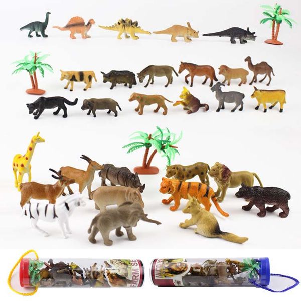 

new personality wild forest domestic animals dinosaur models bottled plastic children gifts creative dinosaur toy ia750