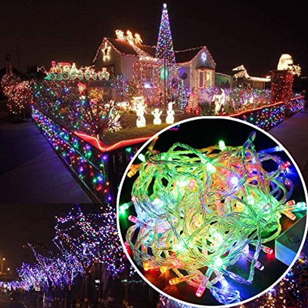 10m 33ft 100 Leds Lichterkette Bunte Led String Sternen Lampe Für Weihnachten Weihnachten Hochzeit Party Dekoration im Freien