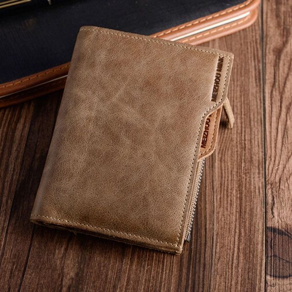 

2017 горячий продавать! качество натуральная кожа короткие мужчины кошелек bifod вертикальный раздел корова кожаный бумажник старинные бренд, Red;black