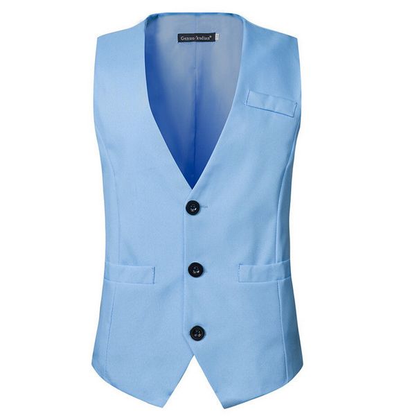 

men slim suit vests male business casual vest men waistcoat, Black;white