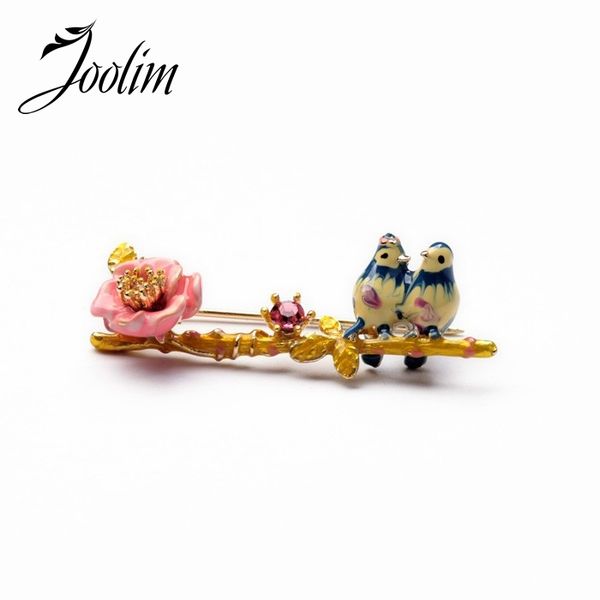 

wholesale- joolim jewelry wholesale/cute bird branch brooch charm jewelry ing, Gray