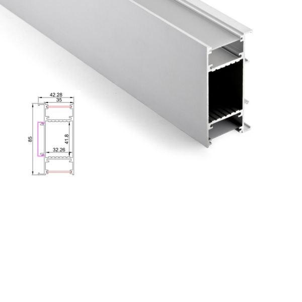 

50 x 1m sets/lot wall washer aluminium led profile and flat h type led alu channel for wall up and down lamp