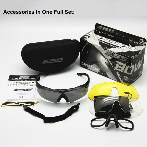 

3 len e cro bow eyewear with polarized len port u army tactical goggle outdoor ungla e tactical balli tic hooting gla e